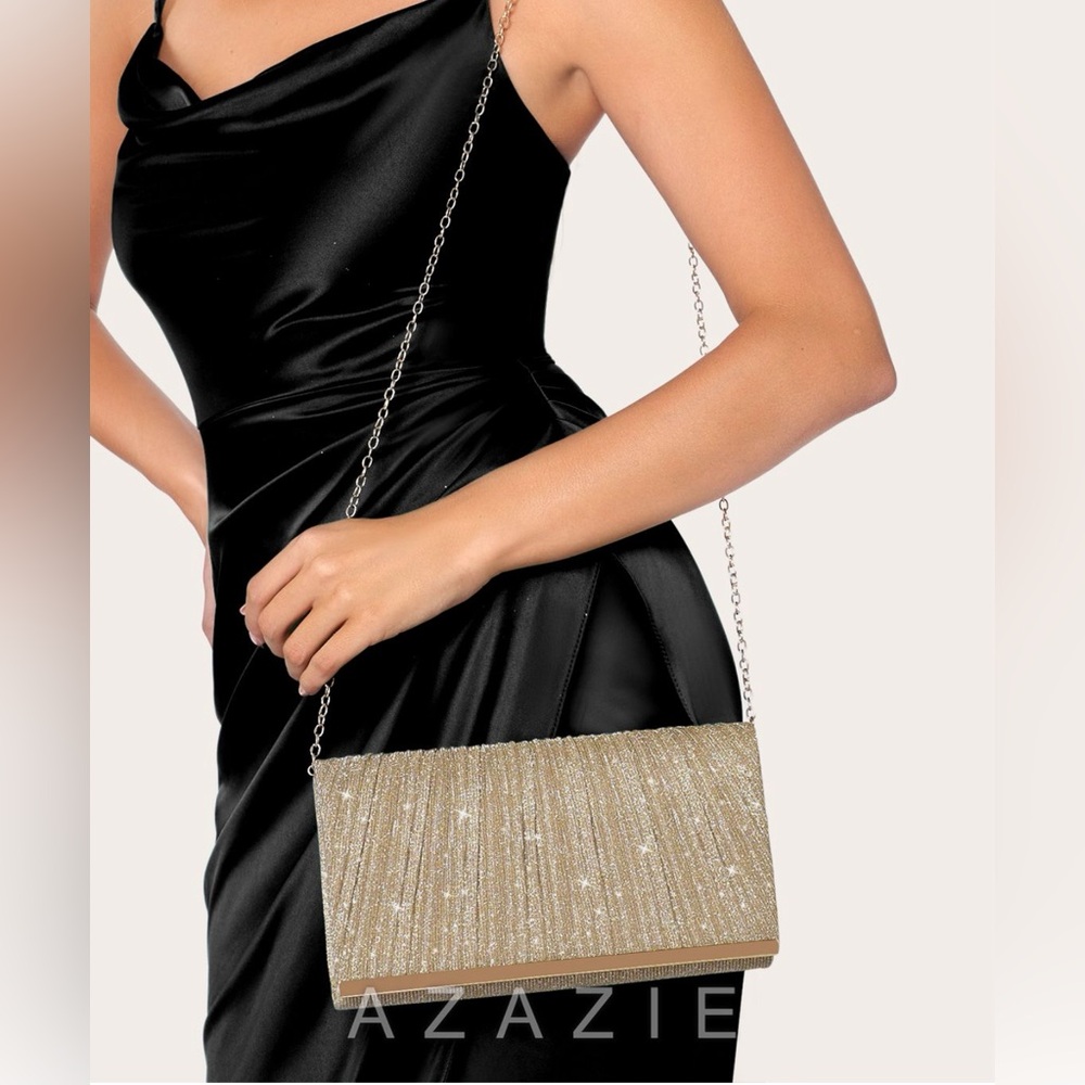 Azazie Pleats Elegant Clutch Bag Wedding Guest